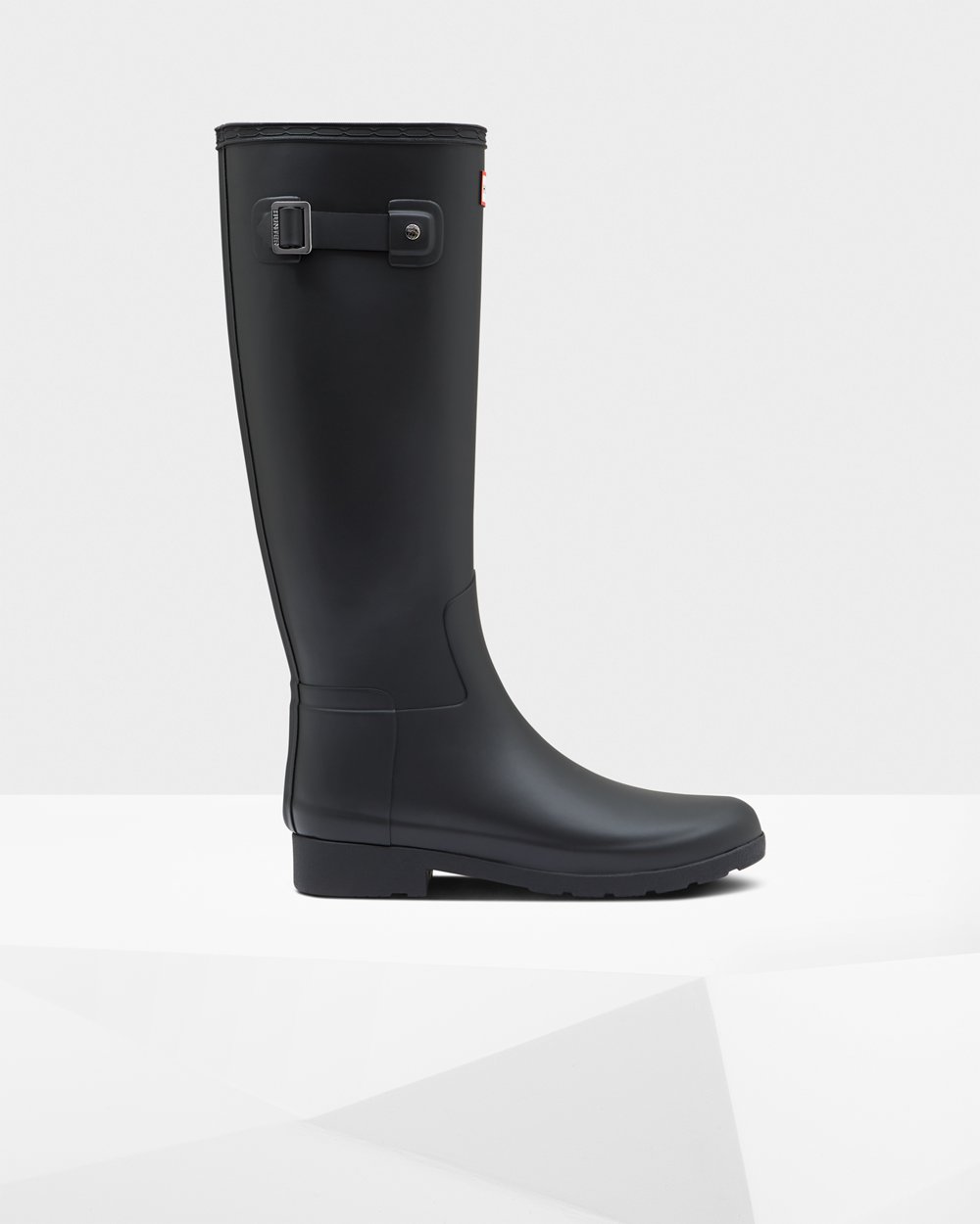 Womens Tall Rain Boots - Hunter Refined Slim Fit (32DKPHTQI) - Black